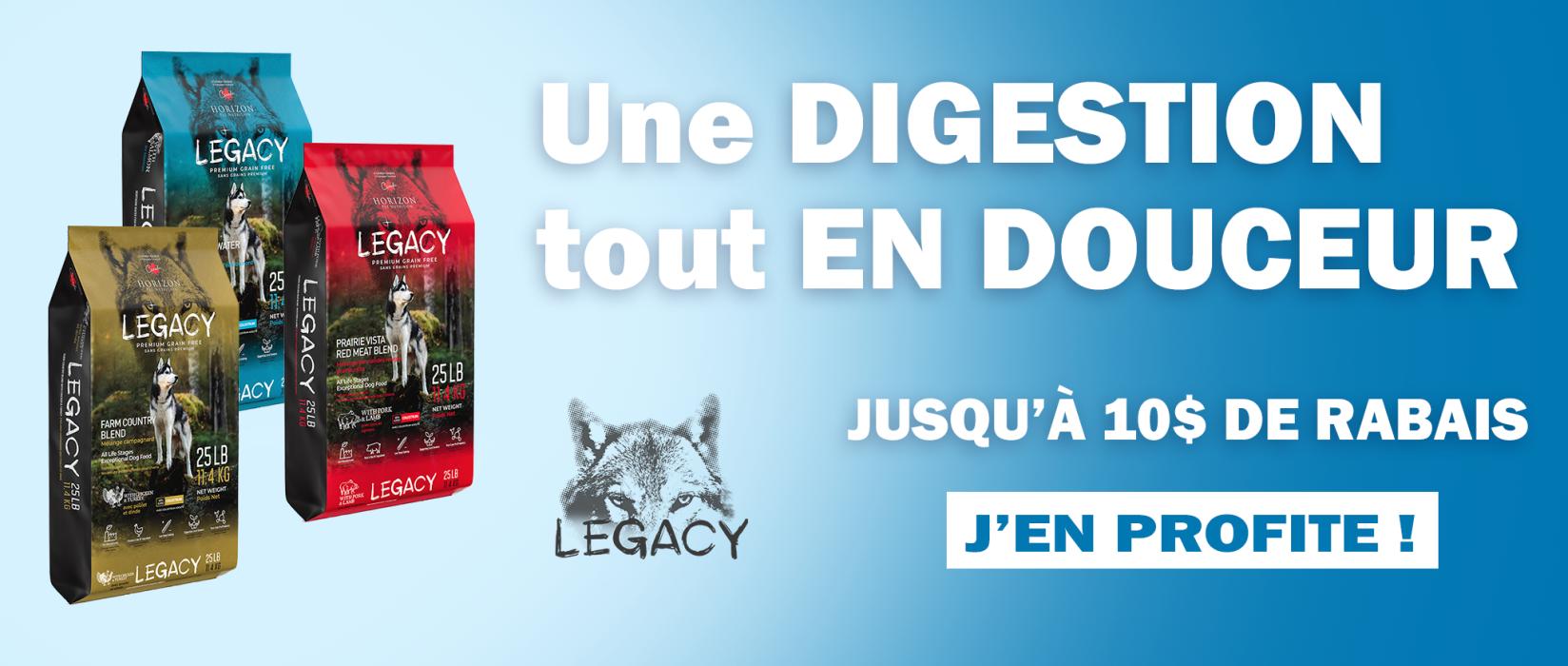 Jusqu'à 10$ de rabais sur le Legacy | AnimObouffe