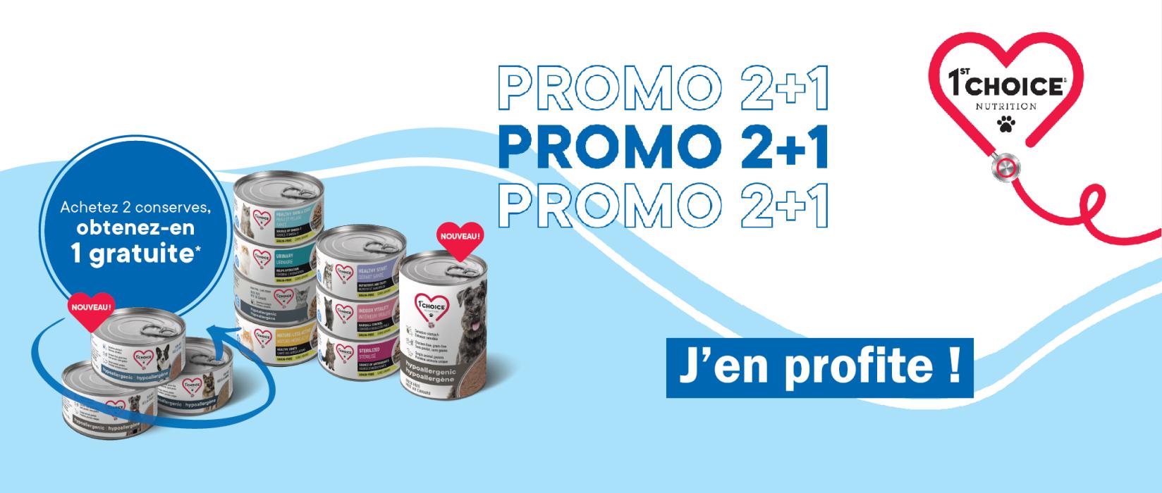 3 pour 2 sur les conserves 1st-choice sélectionnées | AnimObouffe