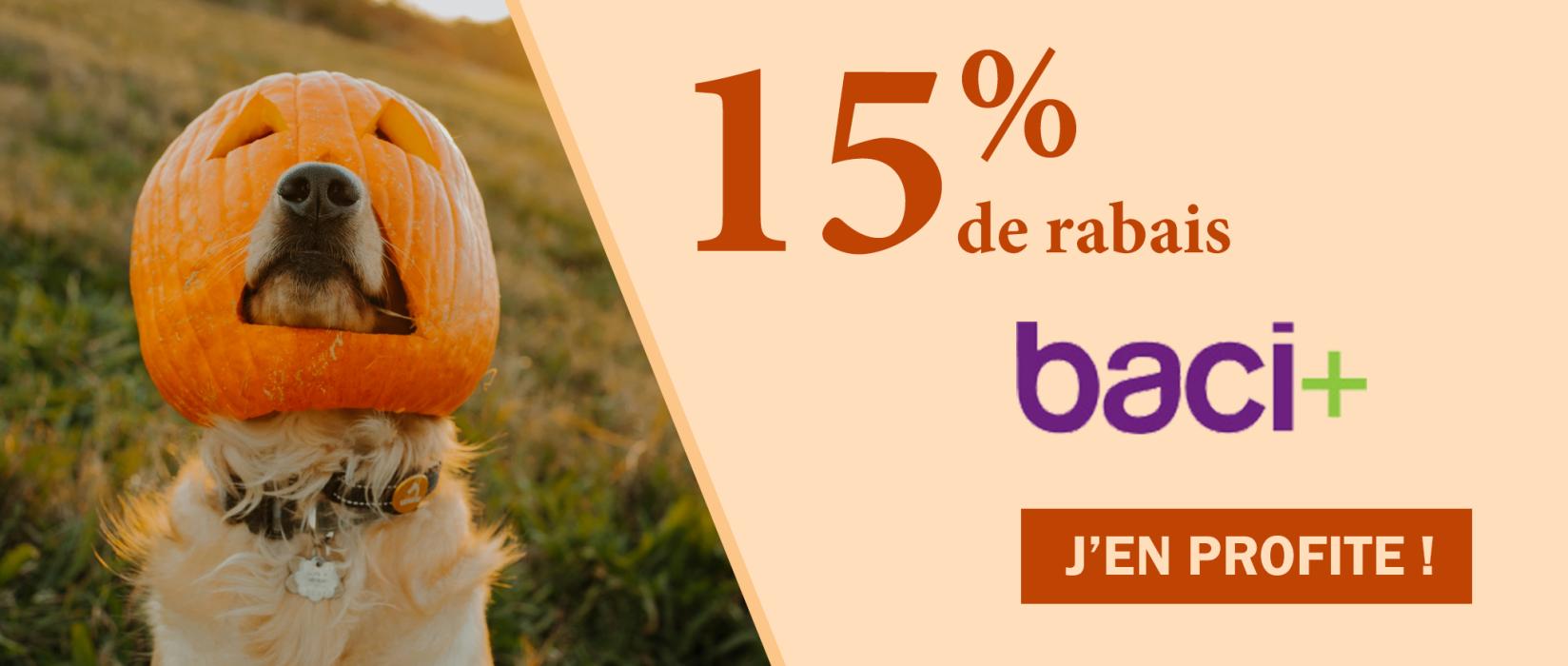 15% Baci+ tout le mois d'octobre | AnimObouffe