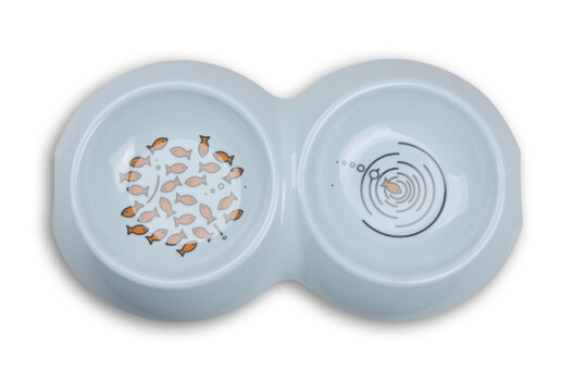 Bol double Ecoware avec motifs de poissons - Van Ness