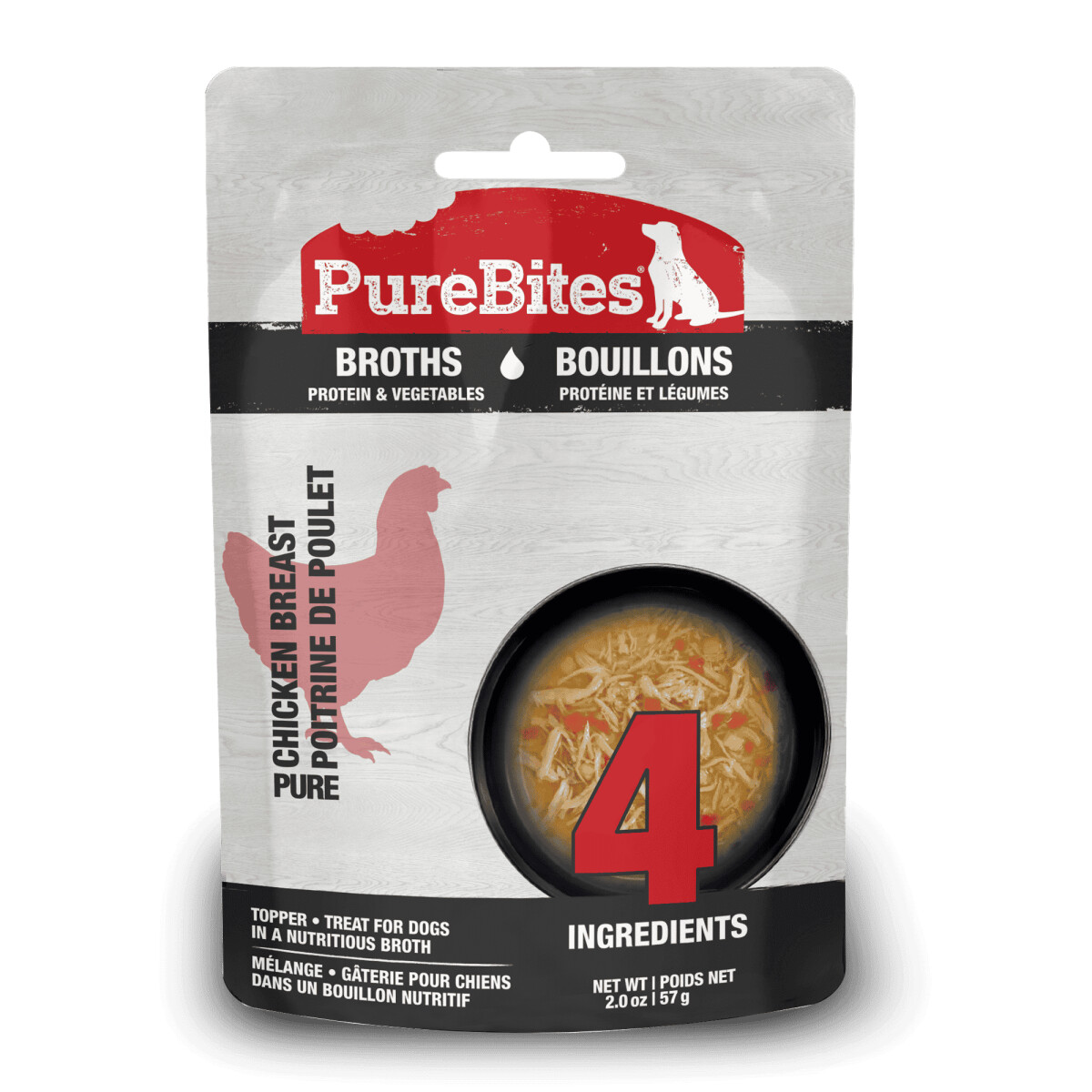D5601 - Sachet de bouillon de poulet pour chien - Purebites