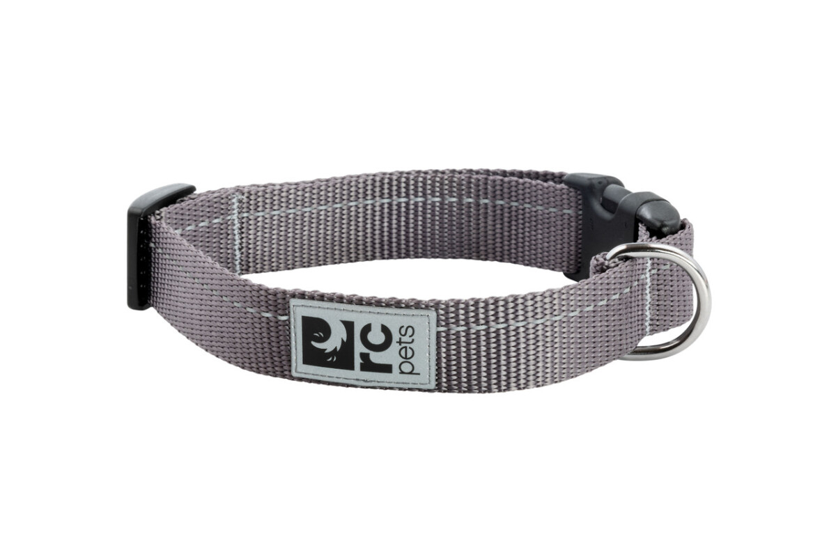 D87346 - Collier en nylon ajustable gris pour chiens - Rc Pets