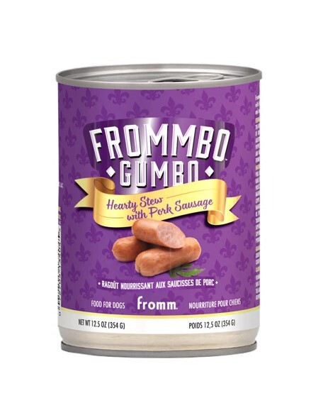 Fr331 - Nourriture en boîte pour chiens ragoût aux saucisses de porc - Frommbo Gumbo