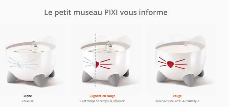 Abreuvoir électrique Pixi en acier inoxydable pour animaux - Catit