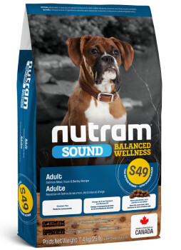 Nourriture pour chiens adultes saumon et truite - Nutram Sound S49