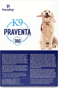 Gouttes anti-puces et tiques K9 Praventa 360 pour chiens de 25 kg et plus - ParaPet