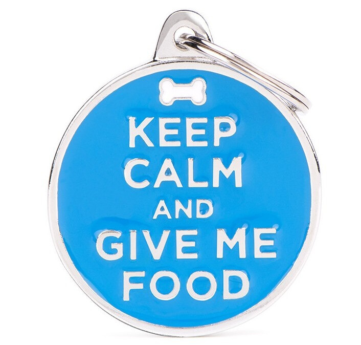 Tg2423 - Médaille pour animaux Keep Calm Give Me Food - MyFamily