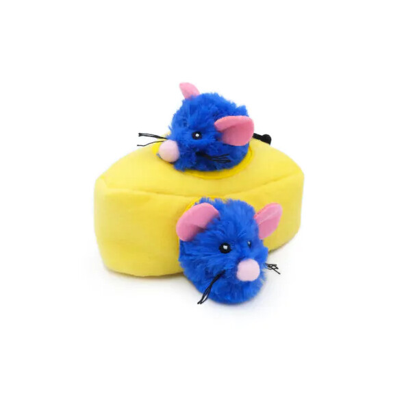 Y01980 - Peluche interactive en forme de fromage pour chat - ZippyClaws