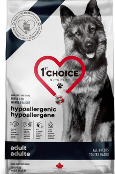 Nourriture pour chiens hypoallergène à la morue - 1st Choice