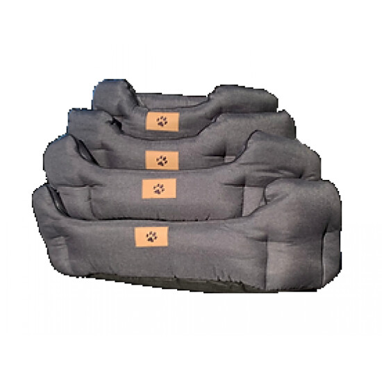 Bd1040 - Coussin gris luisant avec rebord pour animaux - Bena Distribution