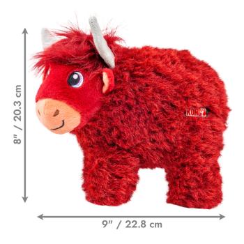 Peluche en forme de vache highland rouge Toughz pour chiens - Kong