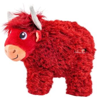 Peluche en forme de vache highland rouge Toughz pour chiens - Kong