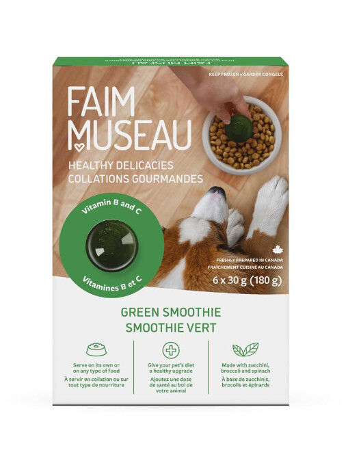 Fm650 - Collation nutritive smoothie vert pour chiens - Faim Museau