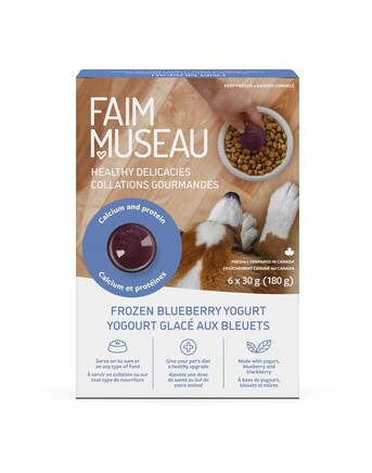 Fm652 - Collation nutritive au yogourt au bleuet pour chiens - Faim Museau