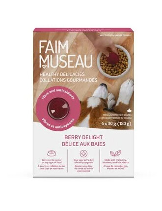 Fm654 - Collation nutritive au délice aux fruits pour chiens - Faim Museau