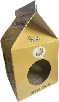 Condo grattoir en forme de boîte de lait au banane pour chats - Simon's