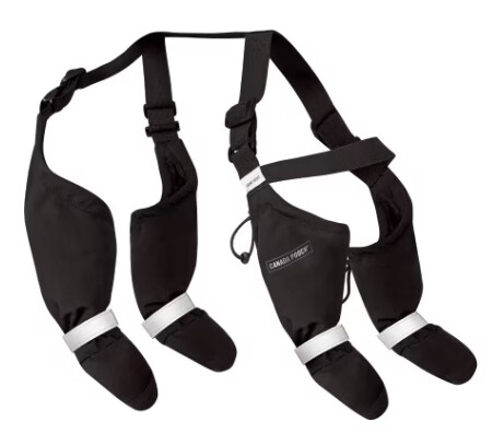 Fd12483 - Bottes longues noires à bretelles pour chiens - Canada Pooch