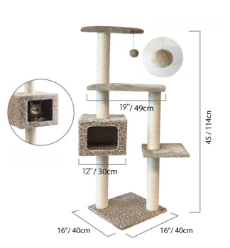Arbre à chat Casablanca à 3 niveaux - Chlöe e Cluzo