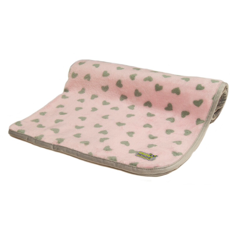 Dk7002 - Couverture rose à motif de cœur pour animaux - Petite Pistache