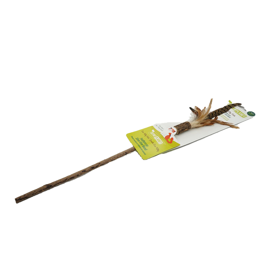 Ga2236 - Agace chat plume sur baguette de matatabi pour chats - Define Planet