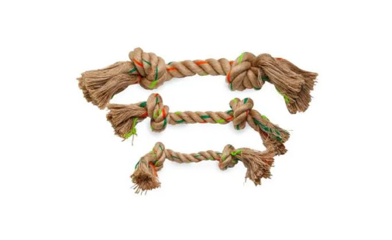 Corde de chanvre à double neuds pour chiens - Define Planet