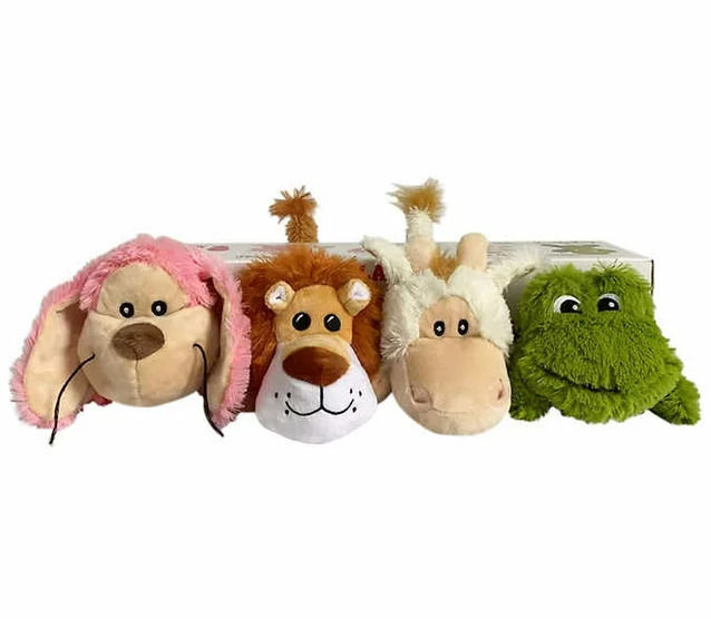 Kg2398 - Boîte de 4 peluches Cozie pour chiens  - Kong