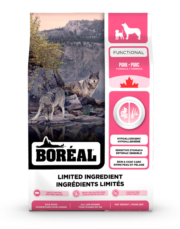 Br1091 - Nourriture sans grains au porc à ingrédients limités pour chiens - Boréal