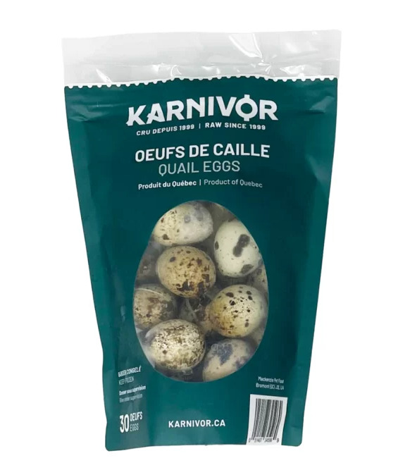 Fm424 - Paquet d'oeufs de cailles congelés pour animaux - Karnivor