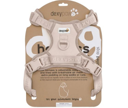 Ga00235 - Harnais beige pour chiens - Dexypaws