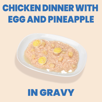Conserve pour chiens au poulet, à l'oeuf  et à l'ananas en sauce - Almo Nature