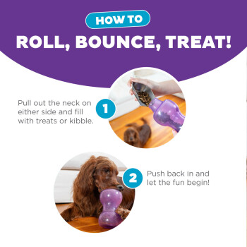 Balle crevasse double interactive pour chiens - Outward Hound
