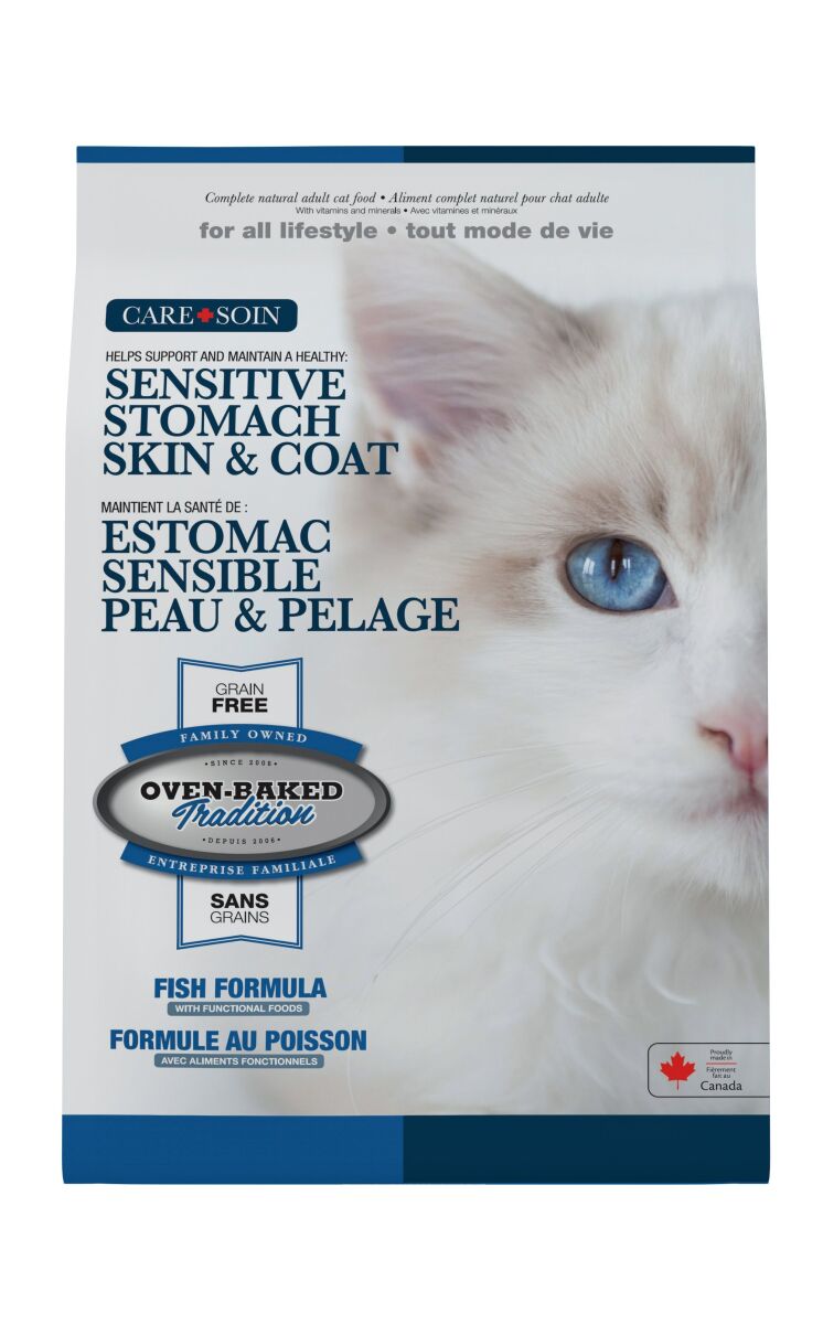 Ob936 - Nourriture au poisson sans grains pour chats à l’estomac sensible - Oven-Baked Tradition