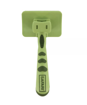 Brosse auto-nettoyante avec étrilles rétractables pour chats - Safari