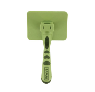 Brosse auto-nettoyante avec étrilles rétractables pour chiens - Safari