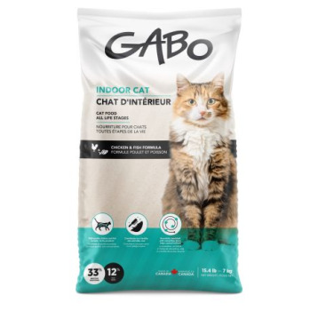 Nourriture pour chats d'intérieur au poulet et poisson - GABO