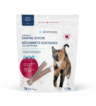Bâtonnets dentaires aux canneberges pour chats - Animora