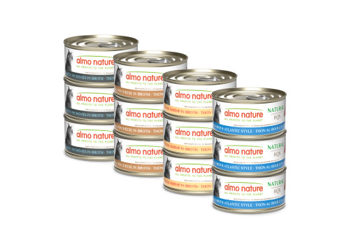 Ensemble de conserves naturelles au thon assorties rotationnel pack - Almo Nature