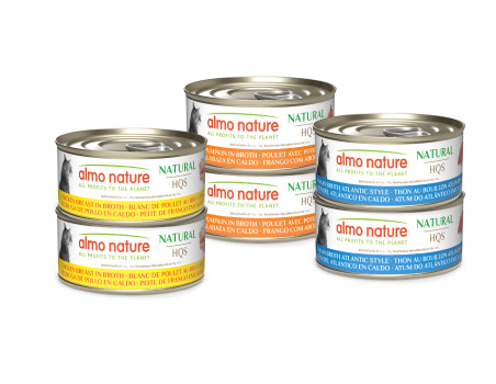 Ensemble de conserves naturelles assorties rotationnel pack  - Almo Nature