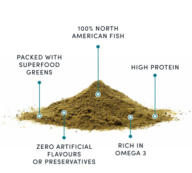 Gâterie de flocon de poisson et super-aliments à saupoudrer - Crump's Natural