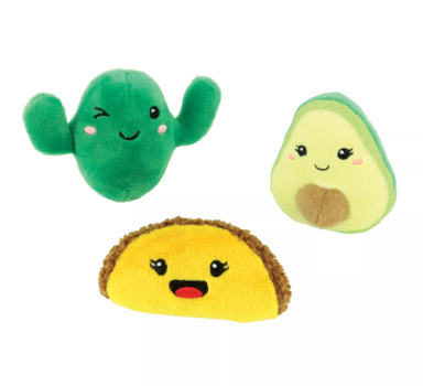 Trio de mini peluches thématique fiesta pour chiens - Li'l Pals