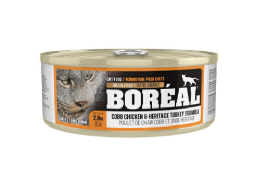 Nourriture en boîte recette au poulet à la dinde pour chats - Boréal