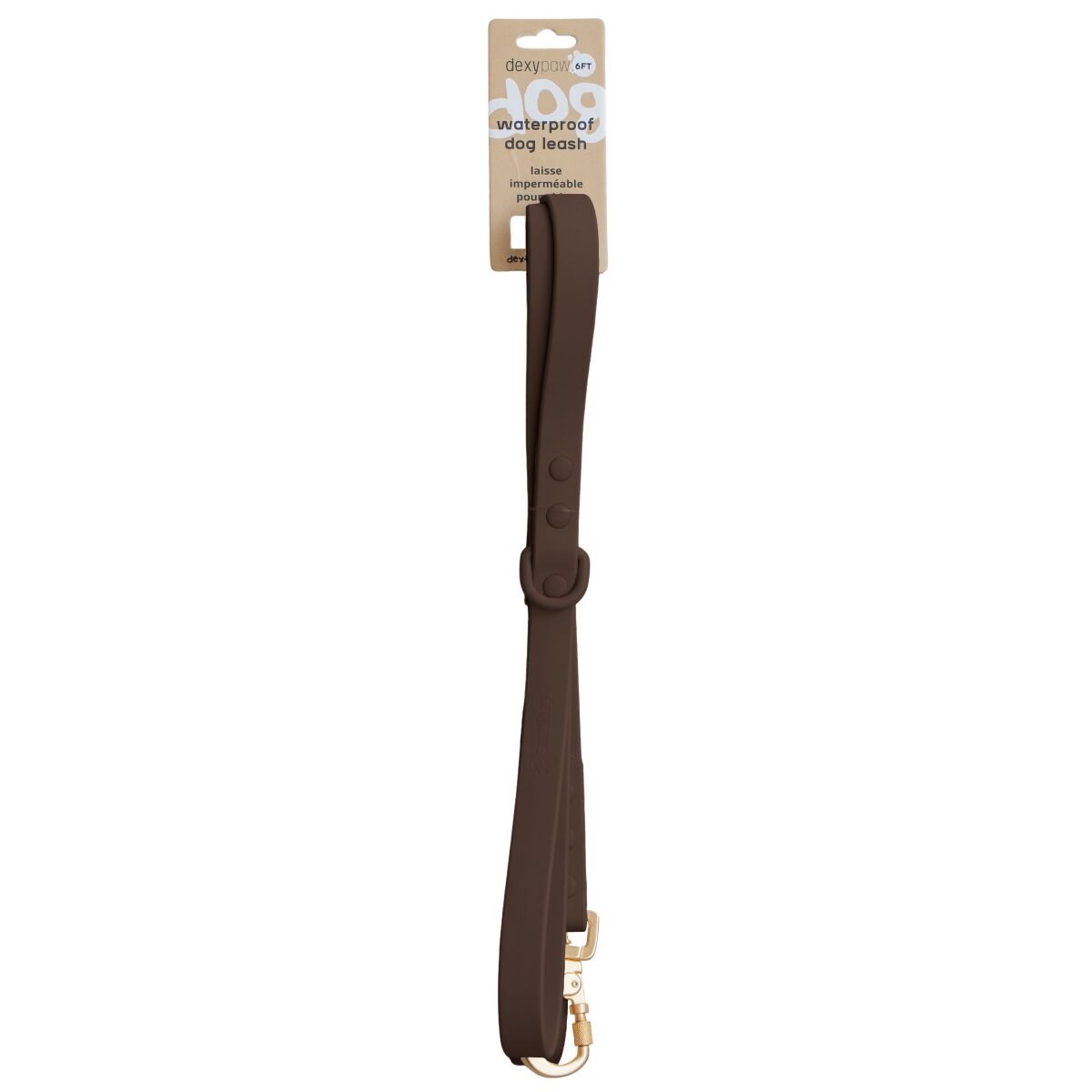 Ga00150 - Laisse imperméable espresso pour chiens - Dexypaws