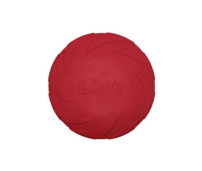 Bz04146 - Frisbee rouge en caoutchouc pour chiens - Büd'z