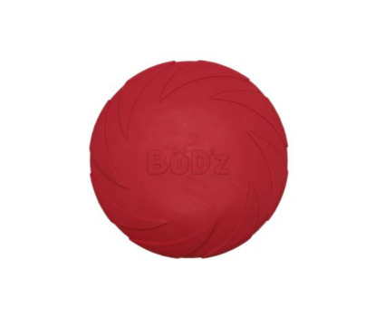 Frisbee rouge en caoutchouc pour chiens - Büd'z