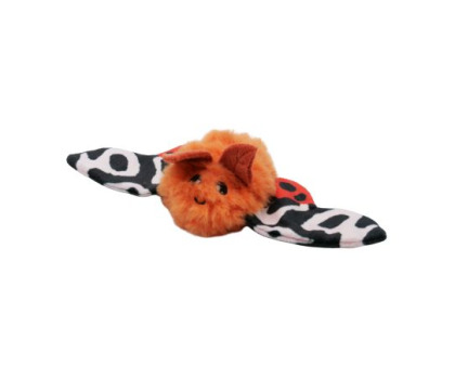 Peluche en forme de papillon de nuit orange avec herbe à chat pour chiens - Büd'z