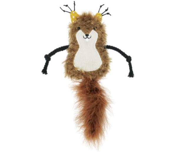 Bz04318 - Peluche écureuil avec pochette pour herbe à chat - Büd'z