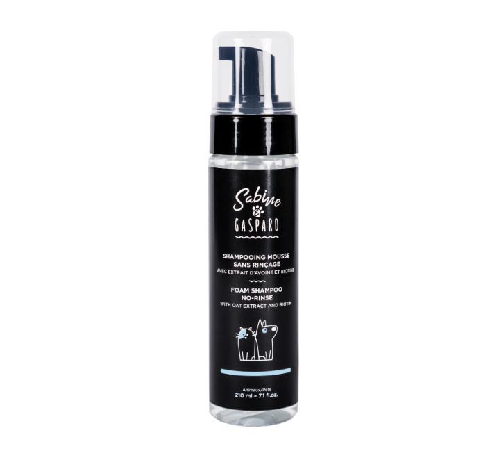 Sg1044 - Shampooing moussant sans rinçage avec extrait d’avoine et biotine pour animaux - Sabine et Gaspard