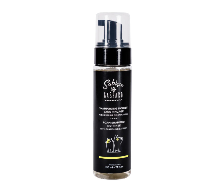 Sg1046 - Shampooing moussant sans rinçage avec extrait de camomille pour animaux - Sabine et Gaspard