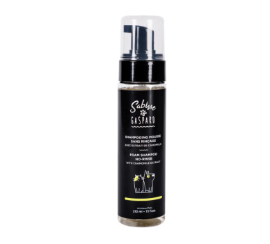 Shampooing moussant sans rinçage avec extrait de camomille pour animaux - Sabine et Gaspard