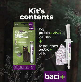 Boost intestinal en deux étapes pour chats - Baci+